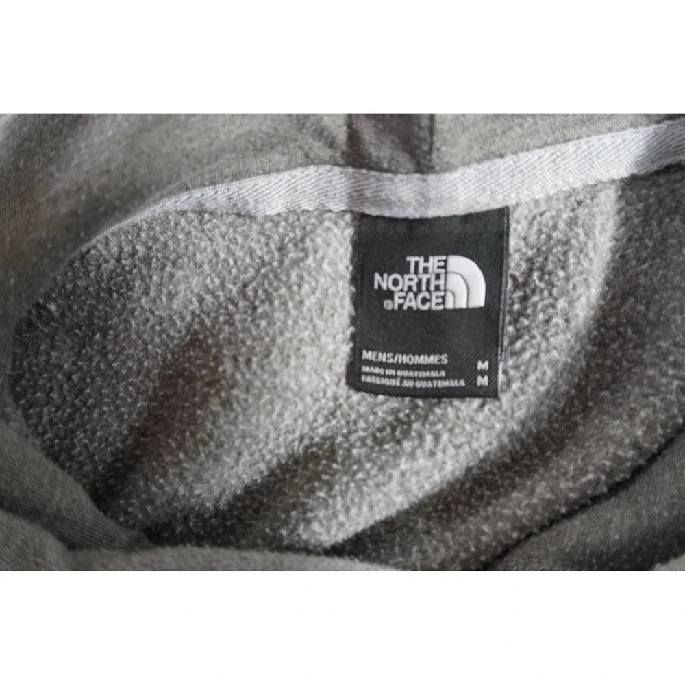 The North Face Hoodie Mens Medium Charcoal Gray Lined Graphic Kangaroo Pockets